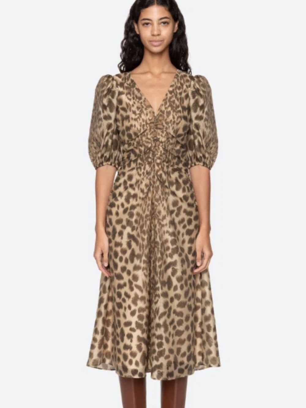 Sea New York Claude leopard print dress sz 8